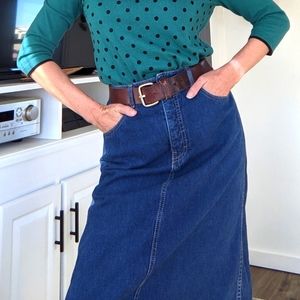 Vintage Calvin Klein denim dark wash skirt
